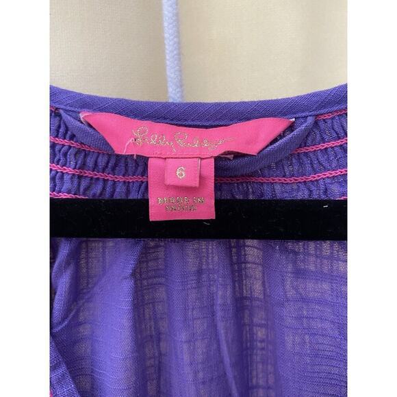 Lilly Pulitzer Women’s Cammie Long Sleeve Embroidered Dress Size 6 - Picture 5 of 9